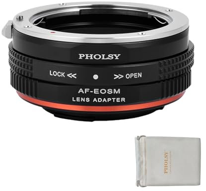 PHOLSY Kompatibel mit Sony A auf EF-M Objektivadapter für Sony A Minolta AF Objektivs und Canon EF-M (EOS M) Mount Kamera EOS M, M2, M3, M5, M6, M10, M50, M100, M200 Adapter mit dem Blendensteuerring