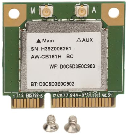 Garsent Scheda di Rete Wireless Mini PCIE 433Mbps4.0 2.4G 5G Adattatore WiFi Dual Band, Connessione Stabile, Materiale Durevole, Compatibile con7 8 10