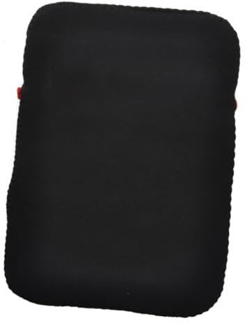KONTONTY 7-inch Tablet Sleeve Case Neoprene Protective Bag for Universal Tablet Zipper Pocket Black for Travel and Daily Use
