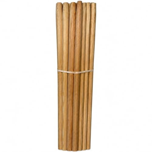 All4All Besenstiel 120cm - Holzstiel - Gerätestiel - Spatenstiel - Ersatz - Spaten - Stiel aus Buch - Ersatzstiel - Gartengeräte - Buchenholz - Spatenstiel (5 Stück)