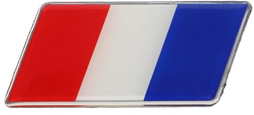 NIYANGLE Autocollant Voiture Drapeau France Aluminium 6.5X3 Cm Décoration Patriotique Protection Rayures Facile À Poser