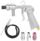 TOOSOAR Pistola Sabbiatrice per Compressore, con Tubo in Gomma (1M),un Ugello in Ceramica,un Ugello in Metallo, un Nipplo di Connessione all'Aria
