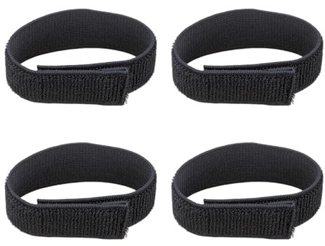 4 Stück Hosenklammern Fahrrad,Hochelastisches Hosengummi,Klettverschlussband Radfahrer,Hosenbein-Klammer,Schutzband Fahrradhosen,ideal für Wandern,Angeln,Jagd,Radfahren,Gartenarbeit,Militäruniformen