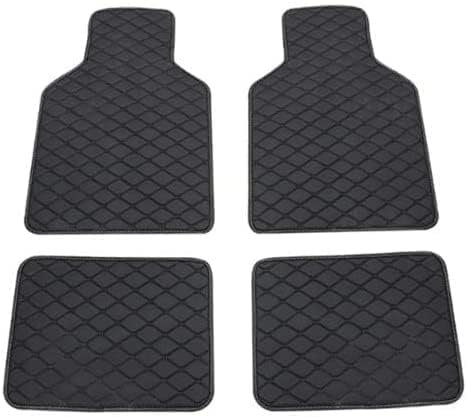Auto FußMatten für Mini Mini one 2014-2024 LHD, Allwetterschutz Leder PU Fussmatten Vorne und Hinten Automatten Set Auto Bodenmatte wasserdichte und Verschleißfeste,A Black