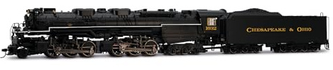 Rivarossi HR2951 Cheseapeake und Ohio, Gelenkdampflokomotive 2-6-6-6 „Allegheny“, #1632, Dampflokomotive, Black