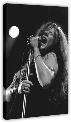 bacrhjlb Janis Joplin im Konzert-Poster, Leinwandposter, Wandkunst, Dekordruck, Bild Gemälde für Wohnzimmer, Schlafzimmer, Dekoration, 60 x 90 cm