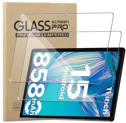 KZIOACSH Screen Protector for Doogee U11/Doogee U11 Pro 11 Inch, 2 Pack Ultra Clear Anti-Scratch Tempered Glass Film 9H Hardness Touch Sensitive Anti-Fingerprint Protective Screen Guard