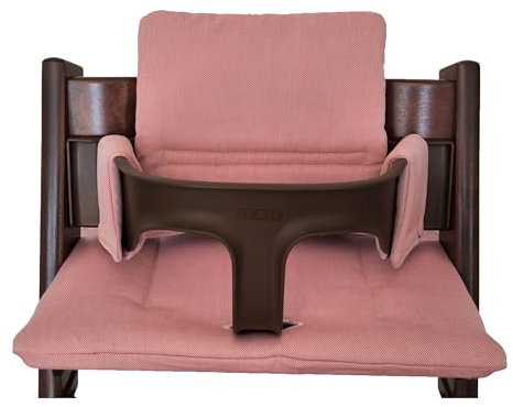 Kadem® Coussin d'assise 100 % coton bio - Classic - 2 pièces - Convient pour chaise haute Stokke Tripp Trapp - Lavable en machine - Fixation facile et rapide - Fuchsia