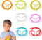 Lot de 7 pailles à lunettes en verre de paille réutilisables pour réunion annuelle fête pour enfants