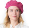 Baskenmütze Damen Barett Herren Beret Häkelmütze Strickmütze aus 100% Baumwolle Barrett für Sommer & Winter Rosa