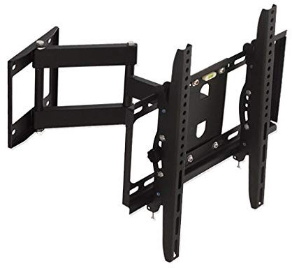 RNNYWDRQ TV-Rack-Wandhalterung, Doppelarm neigbar und schwenkbar für 32–55 Zoll (115–450 mm) LED, maximale Belastung 45 kg