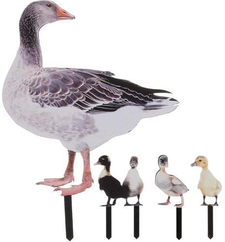 HEMOTON 1satz Deko-Ente Gartenstecker Aus Acryl Lustiges Tier-Ornament Für Garten Und Pflegeleichte Gartenfigur Für Lebendige Frühlingsdeko Robust Und Wetterbeständig