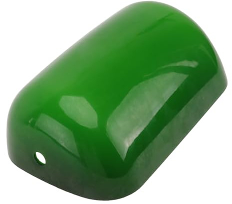 NOLITOY Eleganter Grüner Retro Lampenschirm aus Glas Antiker Tischlampenschirm Robustes Material Dekorative Schreibtischlampenabdeckung für Stimmungsvolle Beleuchtung