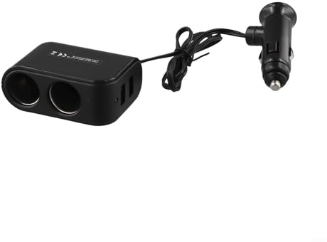 12 V Dual-USB-Auto-Ladegerät, Steckdosenadapter, 2 USB-Ports, schnelles Aufladen, Multi-Doppelsteckdose, Fahrzeugadapter für Autokamera, Dashcam, GPS-Telefon, Splitter-Netzadapter