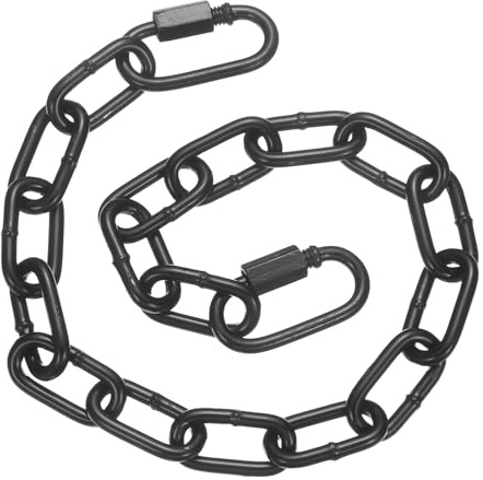 PATIKIL Gate Chain Lock, 19 in x 4mm Dia Alloy Steel Hanging Chain Lock with 2 Clasps for Stall Barn Fence Gate Hammock Swing Punching Sandbag Yoga Gym, Black