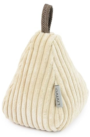 LIVIVO Weighted Door Stop - Heavy Door Stopper with Pear Design and Handle, Decorative Door Stop for Home, Bedroom, Living Room, Office (Pear)