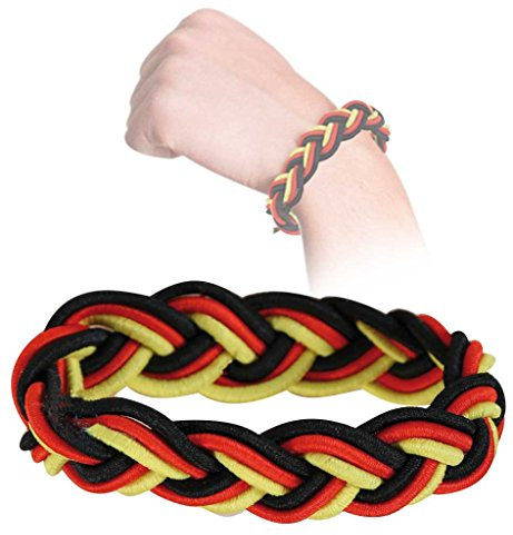 KarnevalsTeufel Armband geflochten, Deutschland WM EM Fanartikel Fußball Germany Accessoire