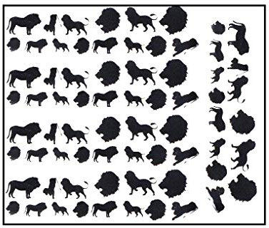 Lion Collection (Lion Nail Stickers peel and Stick)