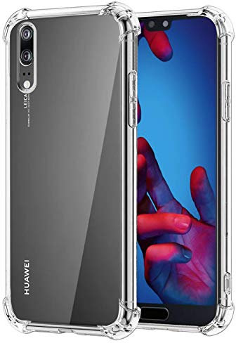 Verco Handyhülle für Huawei P20, Anti Shock Schutzhülle für Huawei P20 Hülle Silikon [Display- & Kameraschutz] Weiche Flexible TPU Hülle, Transparent