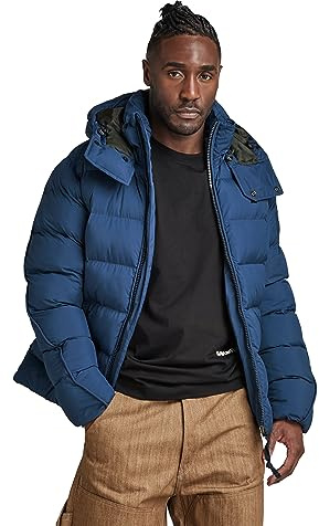 G-Star Para Hombre Chaqueta G-Whistler Padded Hooded, Azul (rank blue D20100-D199-868), XS