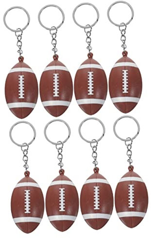 Yardwe 8 Stk Fußballschnalle Zubehör Zum Aufhängen Von Taschen Rugby-ball-schlüsselanhänger Rugby-anhänger Sport-schlüsselanhänger-souvenir Rugby-team-geschenk Stressball Rucksack Plastik