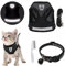 DKDDSSS Katzengeschirr mit Leine Set, Katzengeschirr Ausbruchsicher Verstellbar, Katzen Weste mit Reflektierenden Streifen mit Katzenhalsband, für Kitten Hunde (S, Schwarz)