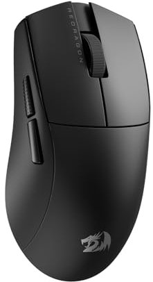 Redragon M916 PRO 3-Mode Wireless Gaming Mouse, 49G Ultra-Light 26K DPI Gamer Mouse w/Ergonomic Natural Grip Build, Full Programmable Buttons, Software Supports DIY Keybinds & DPI