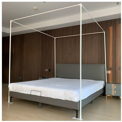 EgomEd Betthimmelrahmen, Bettstützen-Baldachin, 4 Eckpfosten, Betthimmelrahmen, Himmelstangen, Queen-Size-Bett, Baldachine, Moskitonetz-Halterung,Queen