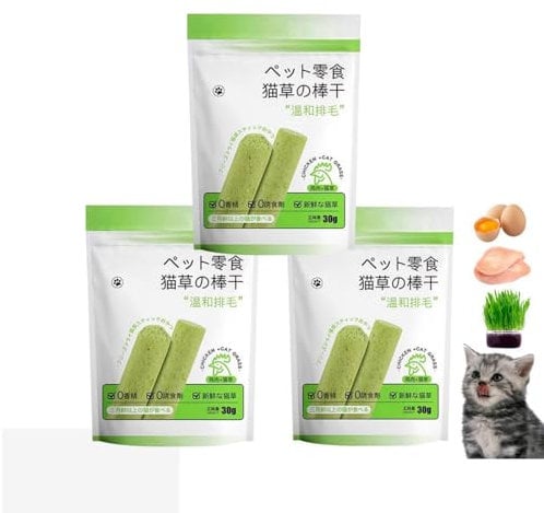 Shenrongtong Cat Grass Teething Stick Cat Grass Sticks For Indoor Cats Cat Grass Chew Sticks, Cat Teeth Cleaning Cat Grass Stick, Hairball Removal, Natural Grass Molar Rod for Cat