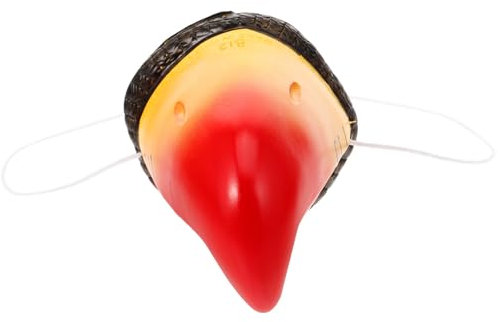 TENDYCOCO Papageiennase Rote Papageienmaske 5 Stück Gefälschte Tiernase Cosplay Simulation Papageiennasen-Requisiten Lustige Hüte Vogelnase Für Karneval Verkleidung Papageienkostüm