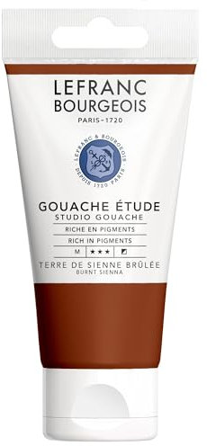 Lefranc Bourgeois Gouache Etude Tube 80ml Terre de Sienne Brûlée