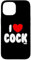 Inappropriate Humor Co. iPhone 15 Case - I Love Cocktails, Red or Pink Heart Design, Heavy Duty Protection, Snap-on Case