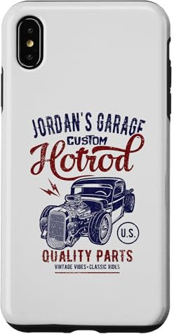 Hülle für iPhone XS Max Jordan's Hotrod Garage Oldtimer im Jordan-Design