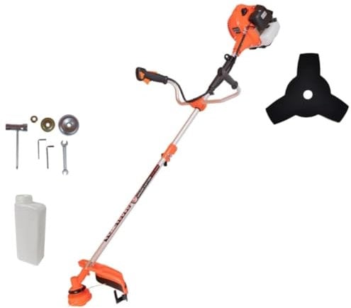 Desbrozadora de Gasolina 65cc Motor 2 Tiempos de 3.0 HP - Herramienta Profesional de Jardinería de Alto Rendimiento
