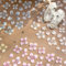 Aurora Muschel Licht Farbverlauf Nagelsticker Blumen Frühling Sommer Blütenblatt Nail Sticker Blumen Laser Relief Weicher Kleber Bunte Nagel Sticker Blumen Nagelaufkleber Nageldesign Zubehör Nail Art
