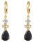 Cute Earrings for Women, Gold Drop Earrings Dangle Huggie with Teardrop Cubic Zirconia Pendant 12X39mm for Wife Engagement Jewelry Upgrade