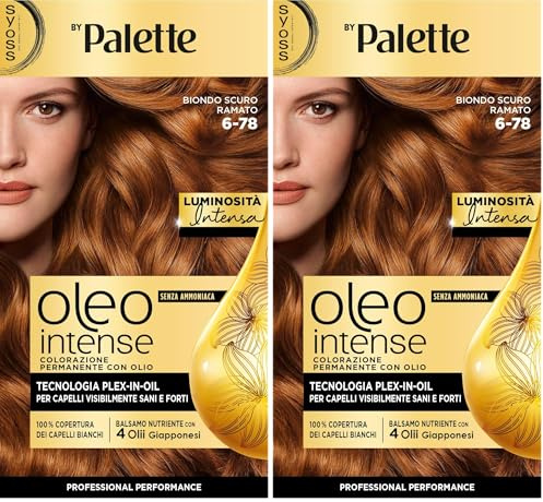 Syoss by Palette Oleo Intense, 6-78 Biondo Scuro Ramato (Confezione da 2)