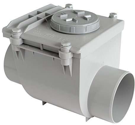 FIRST PLAST NRC125G Valve Anti-Retour en PVC à Collage, Gris, ø 125 mm