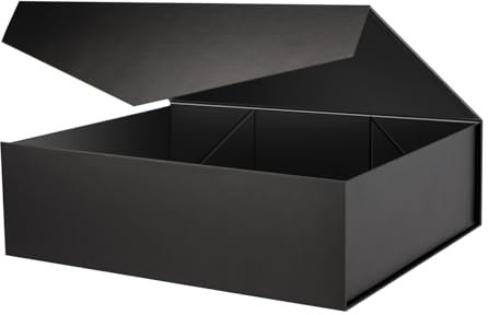 PACKHOME Extra große rechteckige Geschenkbox mit Deckel 43.5x36.5x14 cm für Weihnachten, Geburtstage und andere Feierlichkeiten