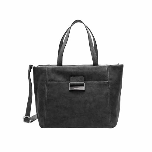 Gerry Weber - be different mittelgroße Handtasche für Damen, Alltagstasche mit Henkel und Schultergurt, Dunkelgrau