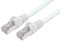 PremiumCord Câble Patch, CAT6a, S/FTP, PIMF, Ethernet, LAN, Rapide, Flexible et Durable RJ45 10Gbit/s Câble, AWG 26/7, Câble en Cuivre 100% CU, Blanc, 1,5 m
