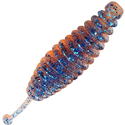 FTM Omura Baits Kong 5,5cm 1,6g - 10 Forellenköder, Geschmack:Knoblauch, Farbe:blau mit Glitter-neon orange