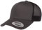 Yupoong Unisex Single Trucker-Mütze, Dunkelgrau/Schwarz, Einheitsgröße