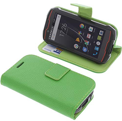 foto-kontor Housse Compatible avec Cubot King Kong Mini Style Livre Vert Coque de Protection Portefeuille