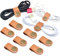CAILLU Kabel-Organizer, 10 Stück, Kabelhalter, Kabel-Clips, Leder, Kabel-Organizer, USB-Halter, Kabelhalter, Handy-Kabel-Organizer, Krawatten, Strumpffüller für Herren