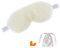 Flauschige Schlafmaske mit Säckchen und Ohrstöpseln (Weiß)
