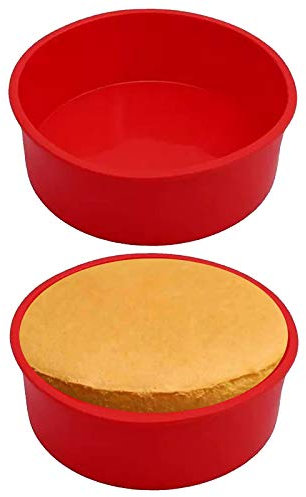 2Pcs 6 Inch Silicone Round Cake Mould Set - Baking Tins for Vegetable Pancakes