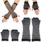 XPOOP 2 Pares Guantes de Red, Guantes de Rejilla Largos, Guantes de Rejilla, Guantes de Rejilla Negros, Sin Dedos Guantes de Malla Red para Fiesta Temática Retro Los 80 Accesorios