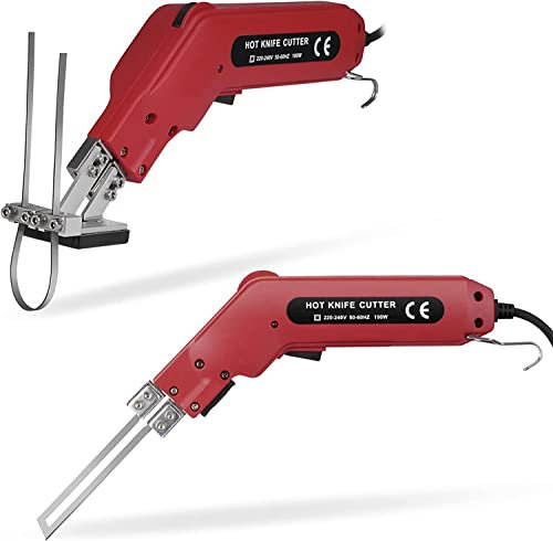 Do-Electr 220V Couteau Thermique pour Découpe Polystyrène 100W Coupe Polystyrène électrique, Couteau Chaud électrique avec Petite Planche à sous et 2 lames