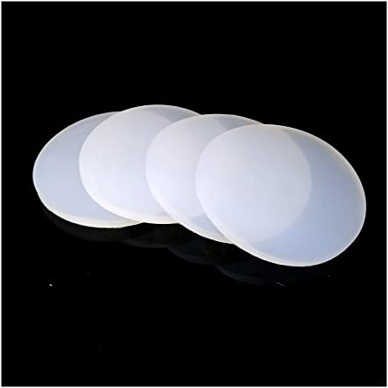 5pcs Joint de joint de tôle en silicone rond blanc,60mm x 1mm